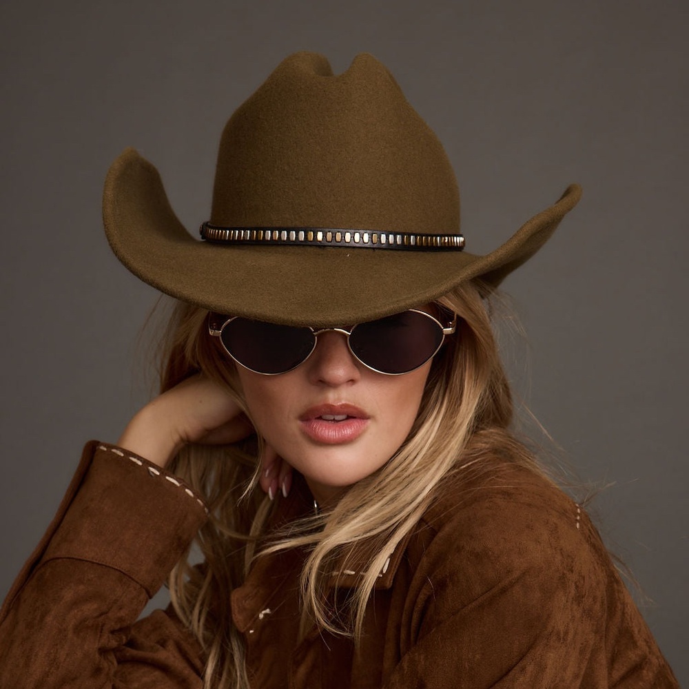 12th Tribe McGraw Olive Cowboy Hat Size O/SO/S